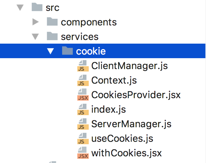 React cookie. React файловая структура проекта.