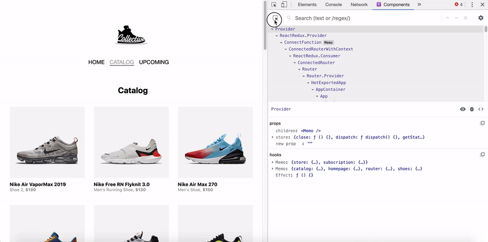 Изменение свойств у компонента