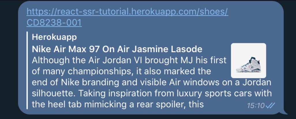 Превью проекта в телеграме