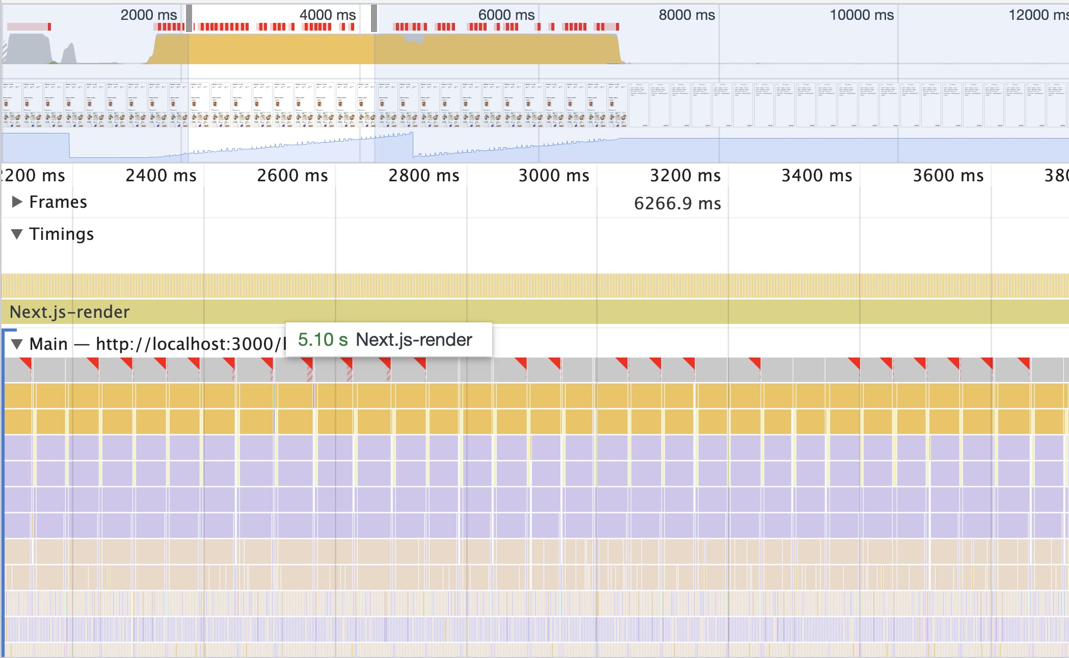 Event loop забит на протяжении 6 секунд ререндером от next-а